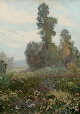 Glen Sheffer Flowers in Landscape 20x14 Oil