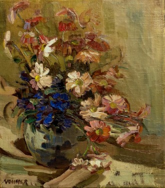 Grace Vollmer Floral Still Life 20x16 Oil on Canvas