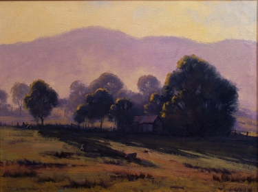 Graham Gercken California Valley Farm 16x20 Oil on Board