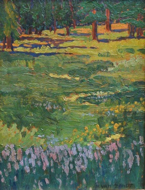 Hilda van Zandt Forest Flowers 9x7 Oil on Canvas