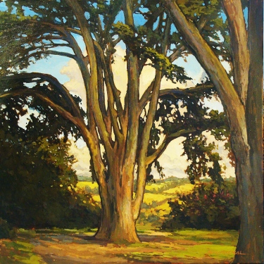 Jan Schmuckal View from the Hill 30x30 Oil on Canvas