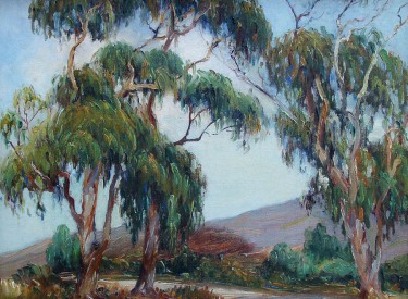 Joane Cromwell Laguna Beach Eucalyptus 12x16 Oil on Canvas Board