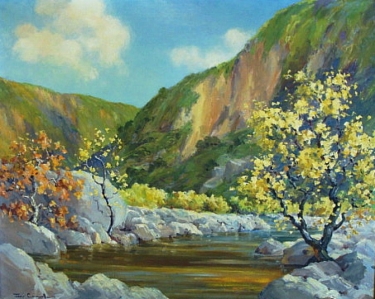 Joanne Cromwell San Jacinto River near Hemet 24x30 Oil