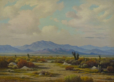 John A Conner Desert Scape 26x36 Oil