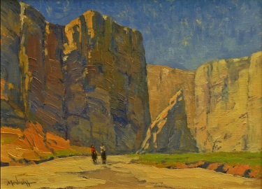 John Modesitt Riders in Canyon de Chelly 12x16 Oil on Canvas Board