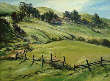 Joshua Meador Hills near Cambria 20x27 Oil on Canvas