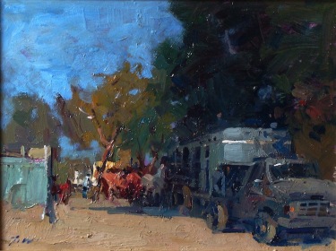 Jove Wang California Farm 12x16 Oil on Board