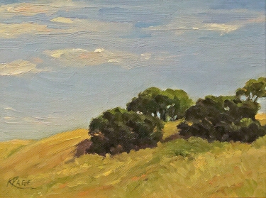 Kendra Page Coastal Oaks 6x8 Oil on Board