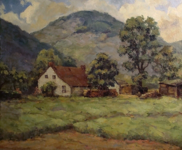 Kenneth E Green Homestead in the Hills 30x36 Oil on Canvas