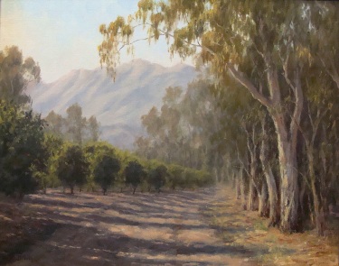 Linda Brown Orchards and Eucalyptus 16x20 Oil on Canvas