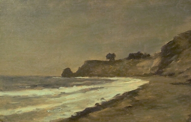 Lockwood de Forest Night Beach Southern California 9.5x14 Oil