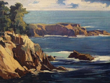 California Coast by Louis Hovey Sharp 20x30 Oil Painting