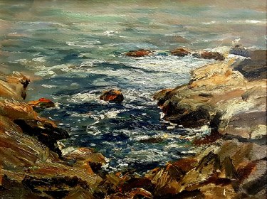 Dedrick R Stuber Laguna Coast 11x14 Oil on Board