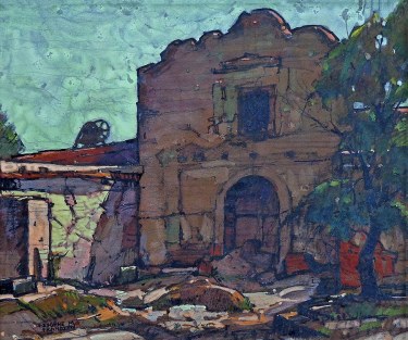 Eugene Frandzen San Diego Mission 10x12 Mixed Media