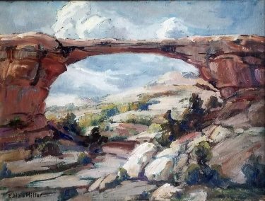 Evelyn-Nunn-Miller-1888-Panorama-Bridge-Utah-Oil-on-Board-495