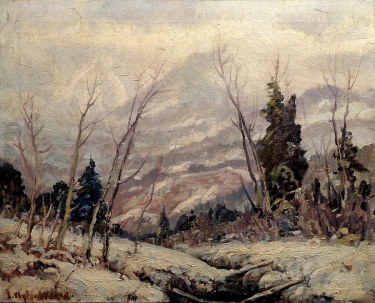 J. Stephan Ward Winter Snow 16x20 Oil on Canvas Board