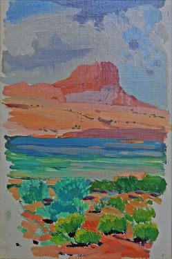 James Swinnerton Sketch of Monument Valley 12x8 Oil on Board