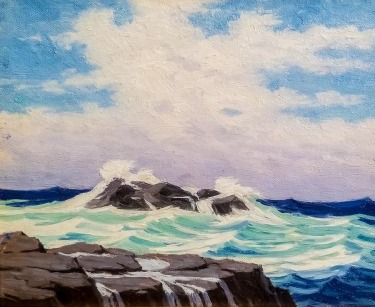 Joseph Mason Reeves Laguna Waves 8x10 Oil on Board