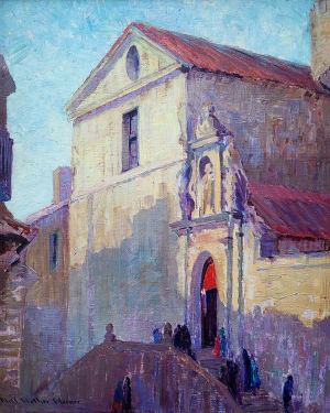 Nell Walker Warner Avila Cathedral 20x16 Oil on Board 995