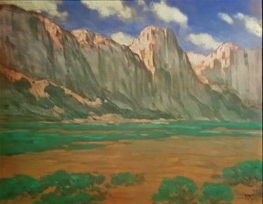 Raymond Nott Desert Valley 19x24 Pastel on Board