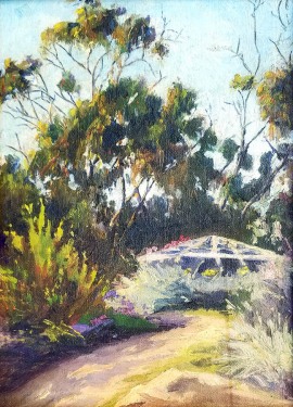 Vonna Owings Webb Garden Gazebo 12x9 oil on board 295