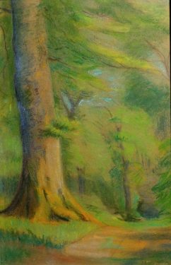 Fannie E Duvall Forest Path 20x13 Pastel