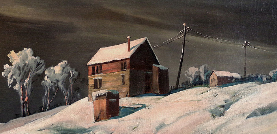 Paul Lauritz Winter Scene and Snowy Home