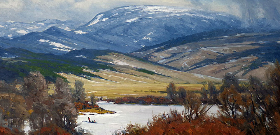 Taylor Lynde Winter Mountains and Meadow